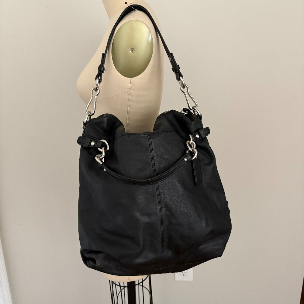 Coach Brooke Black Soft Leather Hobo Shoulder Bag 14821 Quiet Luxury Boho Chic